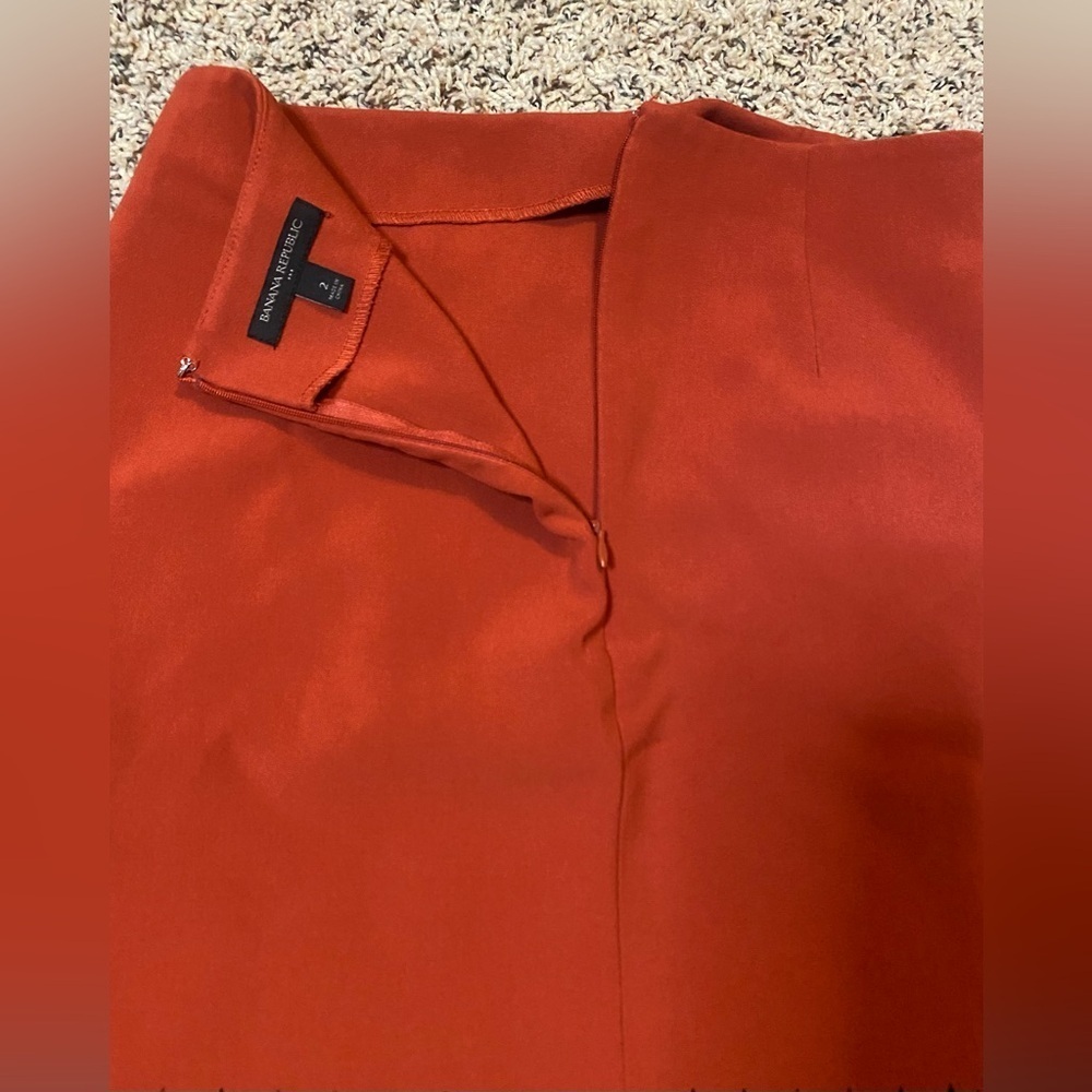 Women’s Banana Republic Burnt Orange Pencil Skirt Size 2 - Picture 3 of 7